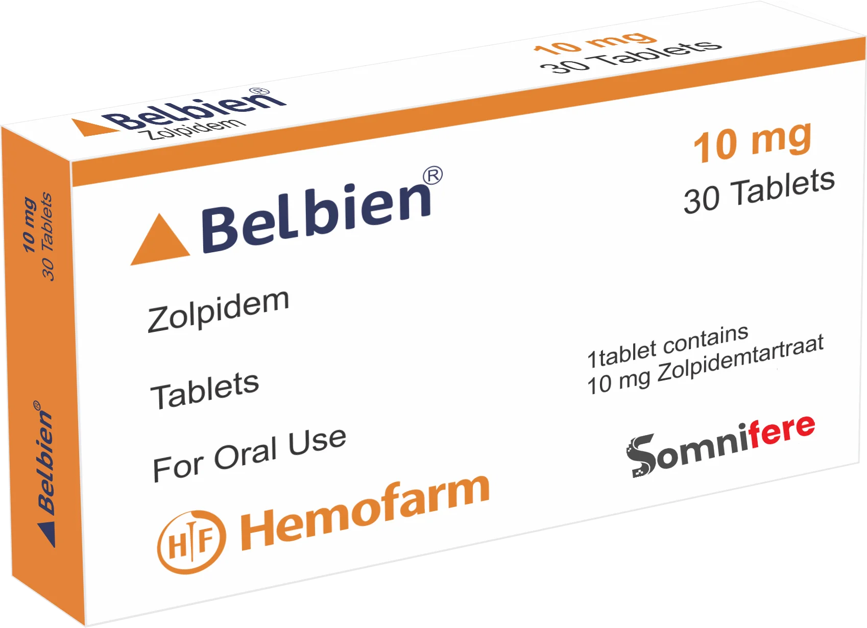 Zolpidem Belbien 10mg 30 Comprimés