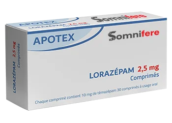 Lorazepam 2.5mg 30 Comprimés