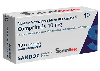 Ritaline Methylphenidate HCI Sandoz 10mg